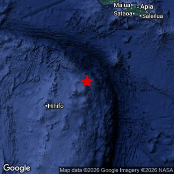 Map of area around epicenter.