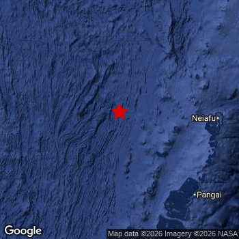 Map of area around epicenter.