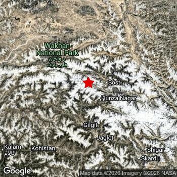 Map of area around epicenter.