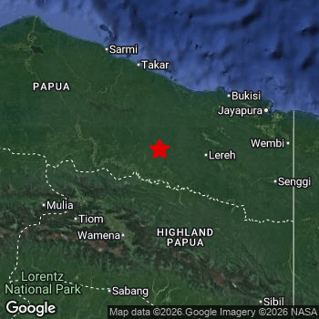 Map of area around epicenter.