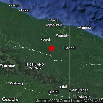 Map of area around epicenter.