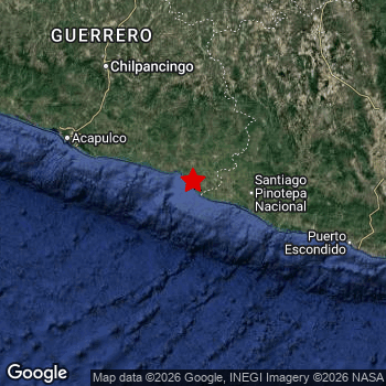 Map of area around epicenter.