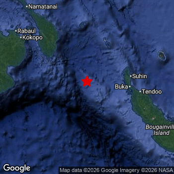 Map of area around epicenter.