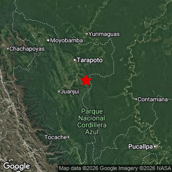 Map of area around epicenter.