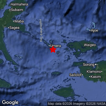 Map of area around epicenter.