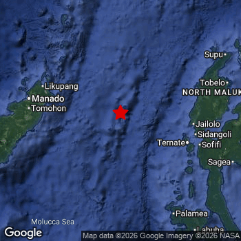 Map of area around epicenter.