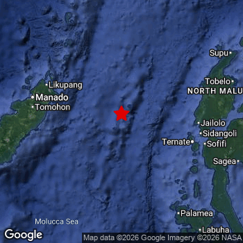 Map of area around epicenter.