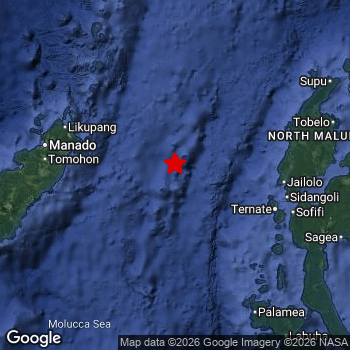 Map of area around epicenter.