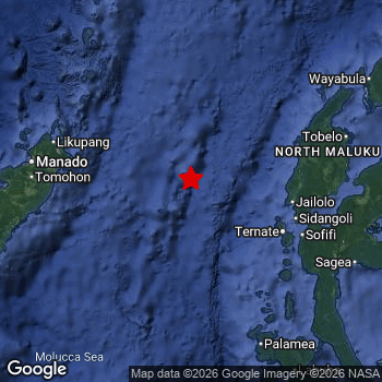 Map of area around epicenter.