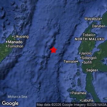 Map of area around epicenter.