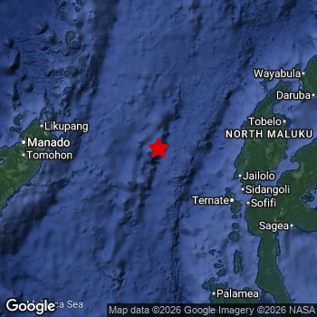 Map of area around epicenter.