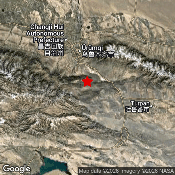 Map of area around epicenter.