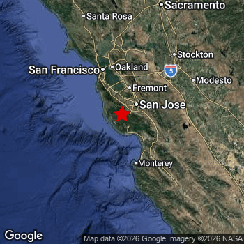 Map of area around epicenter.