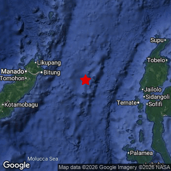 Map of area around epicenter.