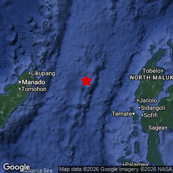 Map of area around epicenter.