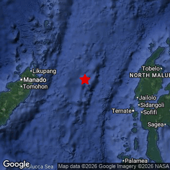 Map of area around epicenter.