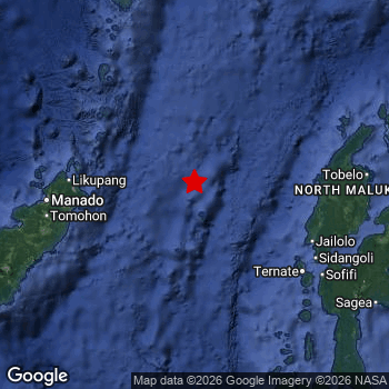 Map of area around epicenter.