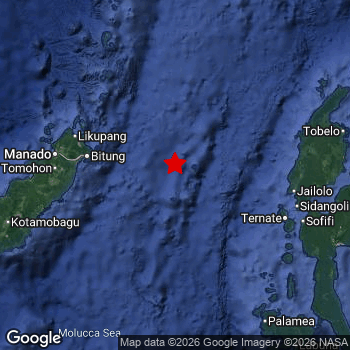 Map of area around epicenter.