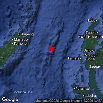 Map of area around epicenter.