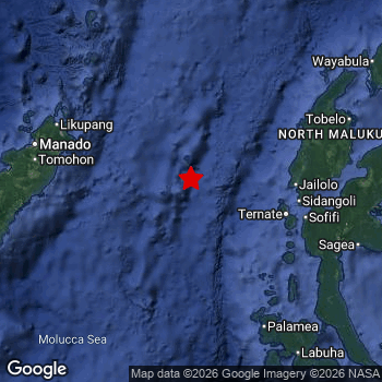 Map of area around epicenter.