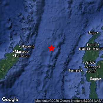 Map of area around epicenter.