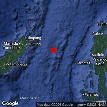 Map of area around epicenter.