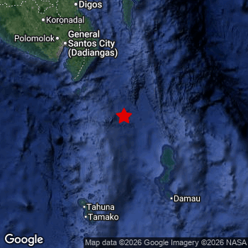 Map of area around epicenter.