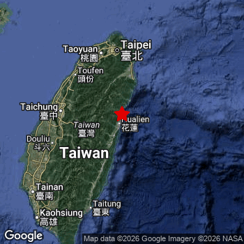 Map of area around epicenter.