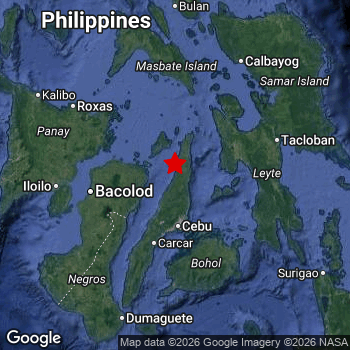 Map of area around epicenter.