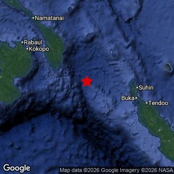 Map of area around epicenter.