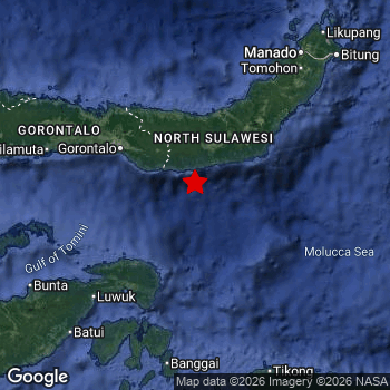 Map of area around epicenter.