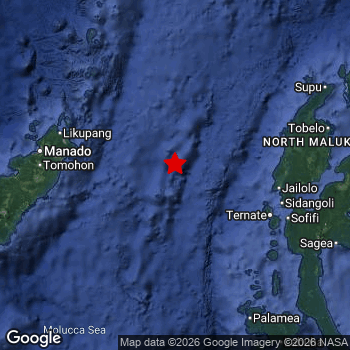 Map of area around epicenter.