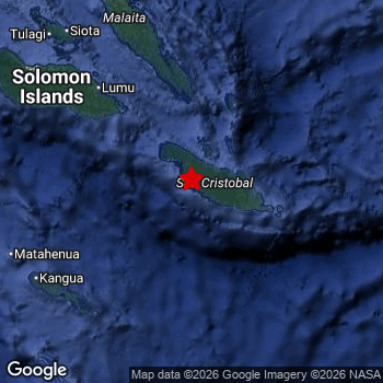 Map of area around epicenter.