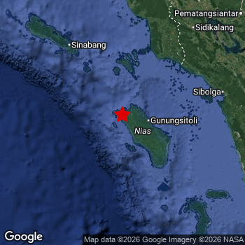 Map of area around epicenter.