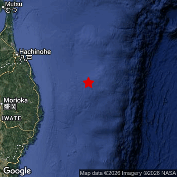 Map of area around epicenter.