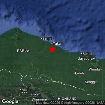 Map of area around epicenter.