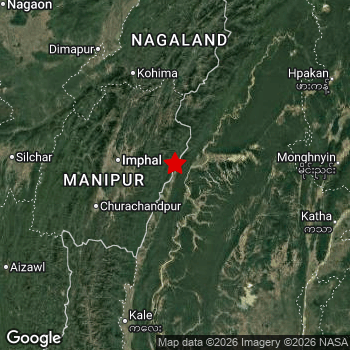 Map of area around epicenter.