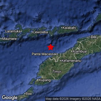 Map of area around epicenter.