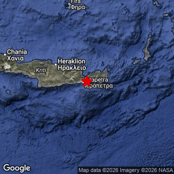 Map of area around epicenter.