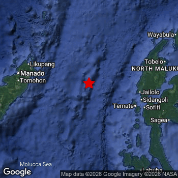 Map of area around epicenter.