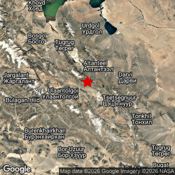 Map of area around epicenter.