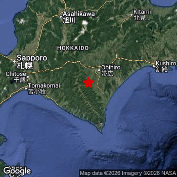 Map of area around epicenter.