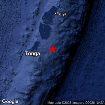 Map of area around epicenter.