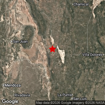 Map of area around epicenter.