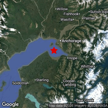Map of area around epicenter.