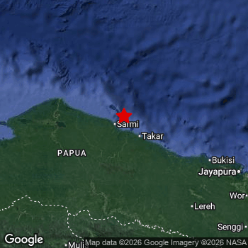 Map of area around epicenter.