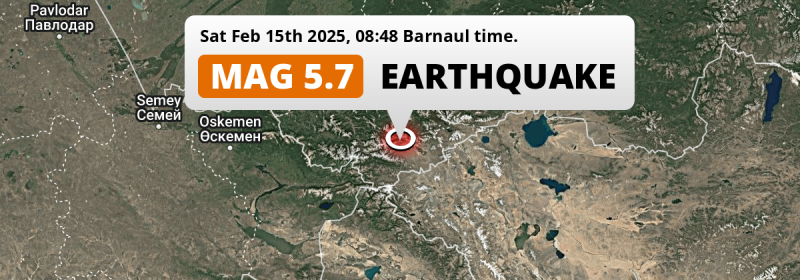 Unusually powerful M5.7 Earthquake struck on Saturday Morning 271km from Gorno-Altaysk in Russia.