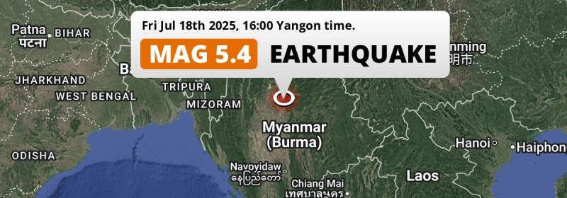 Earthquake location map