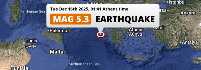 Earthquake location map
