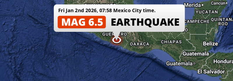 Strong M6.5 Earthquake struck on Friday Morning near Acapulco de Juárez in Mexico.